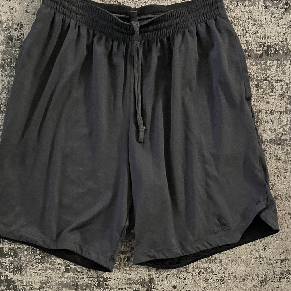 Adidas Men's Dark Gray Athletic Shorts